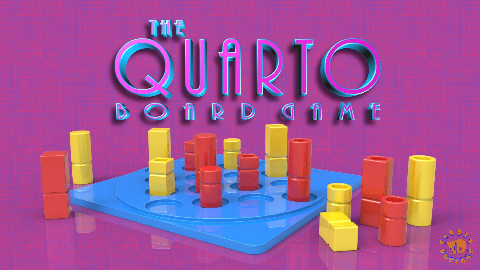 Quarto Board Game 3D print model_4