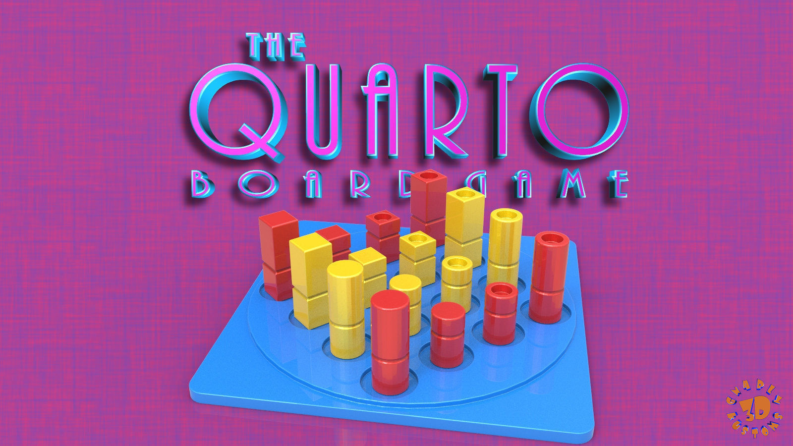 Quarto Board Game 3D print model_3