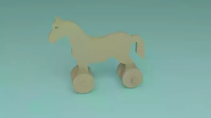 toy wooden horse 2d