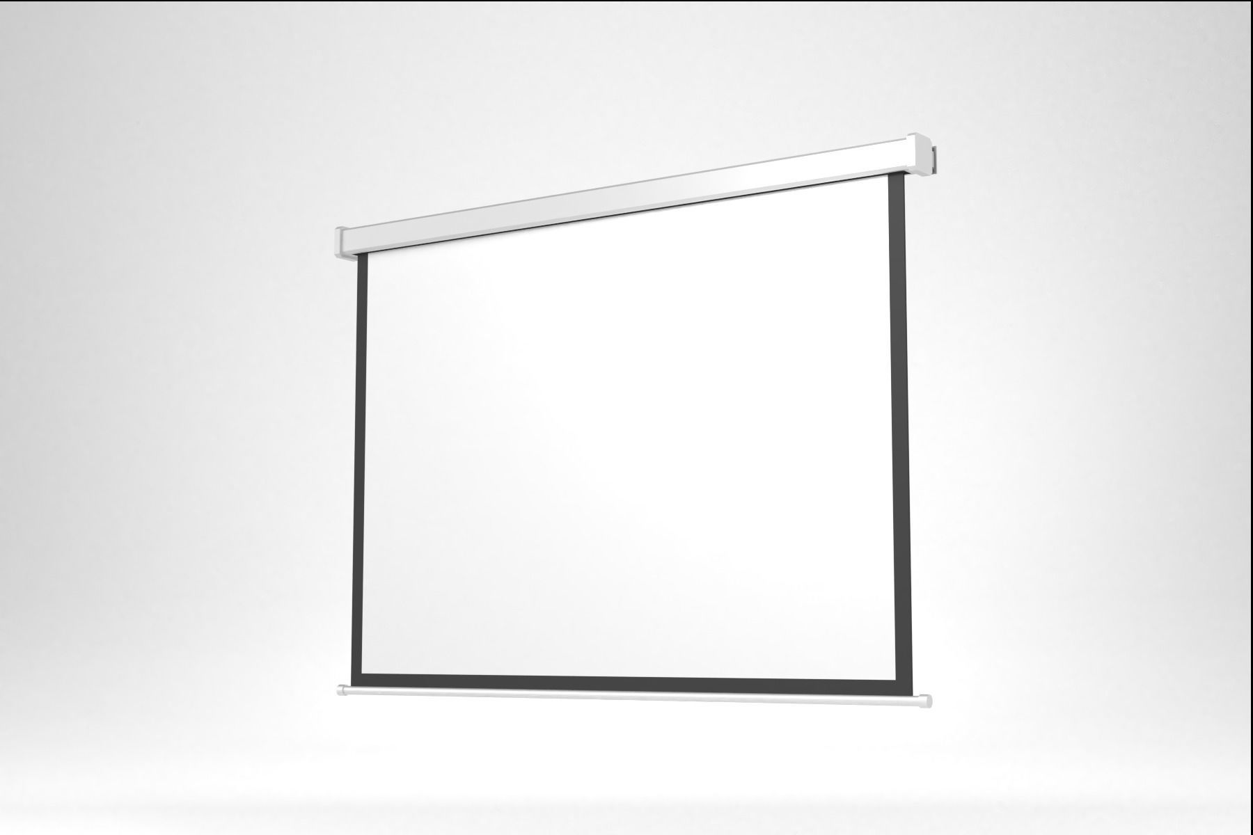 Wall Projection Screen For Projector Low-poly 3D model_1