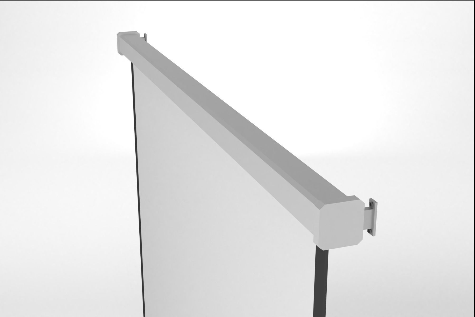 Wall Projection Screen For Projector Low-poly 3D model_2