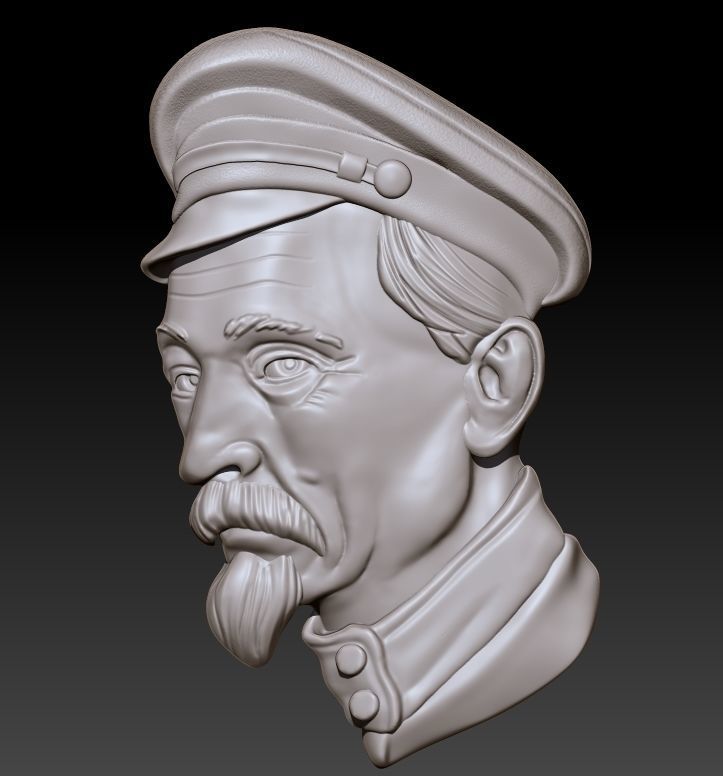 bas-relief Felix Dzerzhinsky 3D print model_2