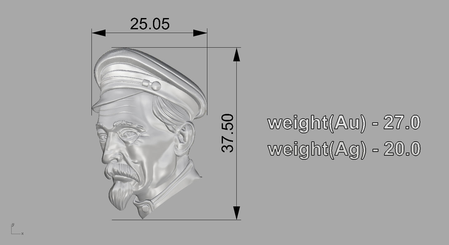 bas-relief Felix Dzerzhinsky 3D print model_3