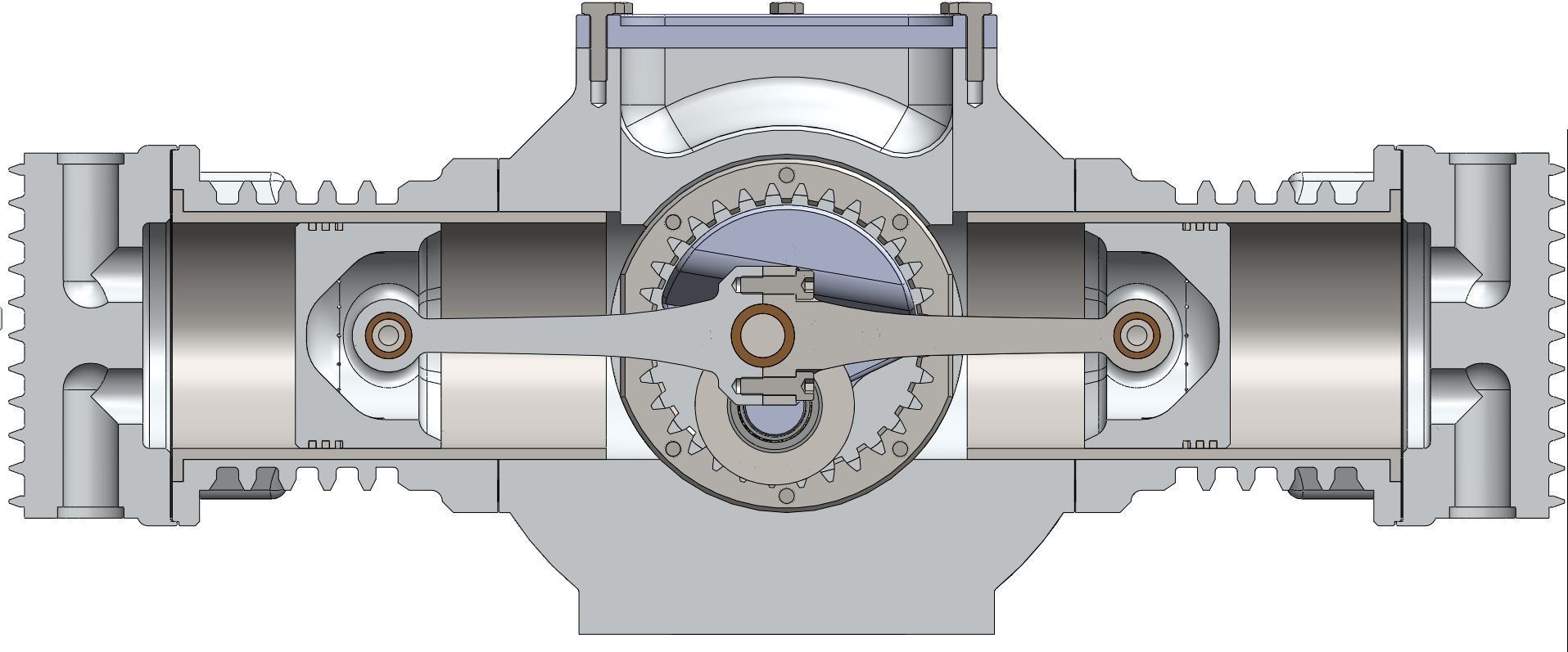 Hypocycloid air compressor Free 3D model_1