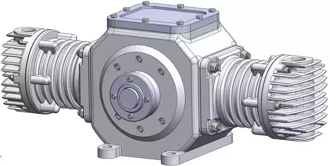 Hypocycloid air compressor Free 3D model