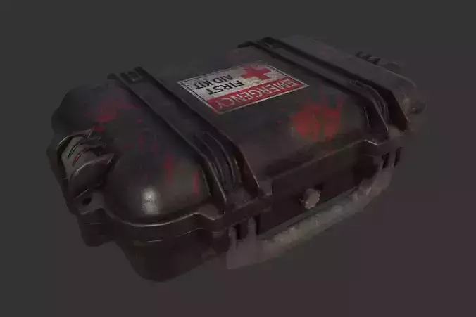 First Aid Kit Military Case Low-poly 3D model