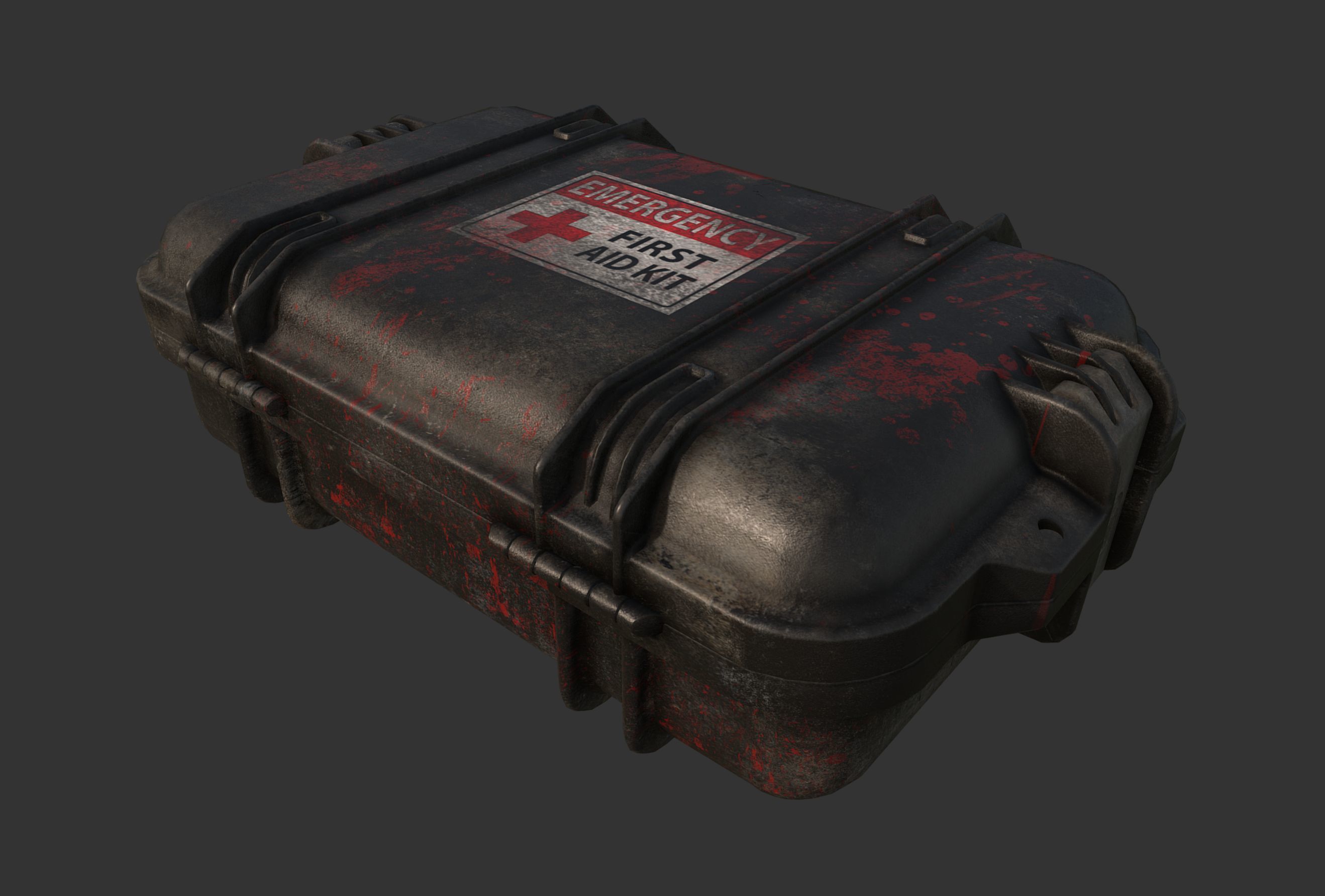 First Aid Kit Military Case Low-poly 3D model_1