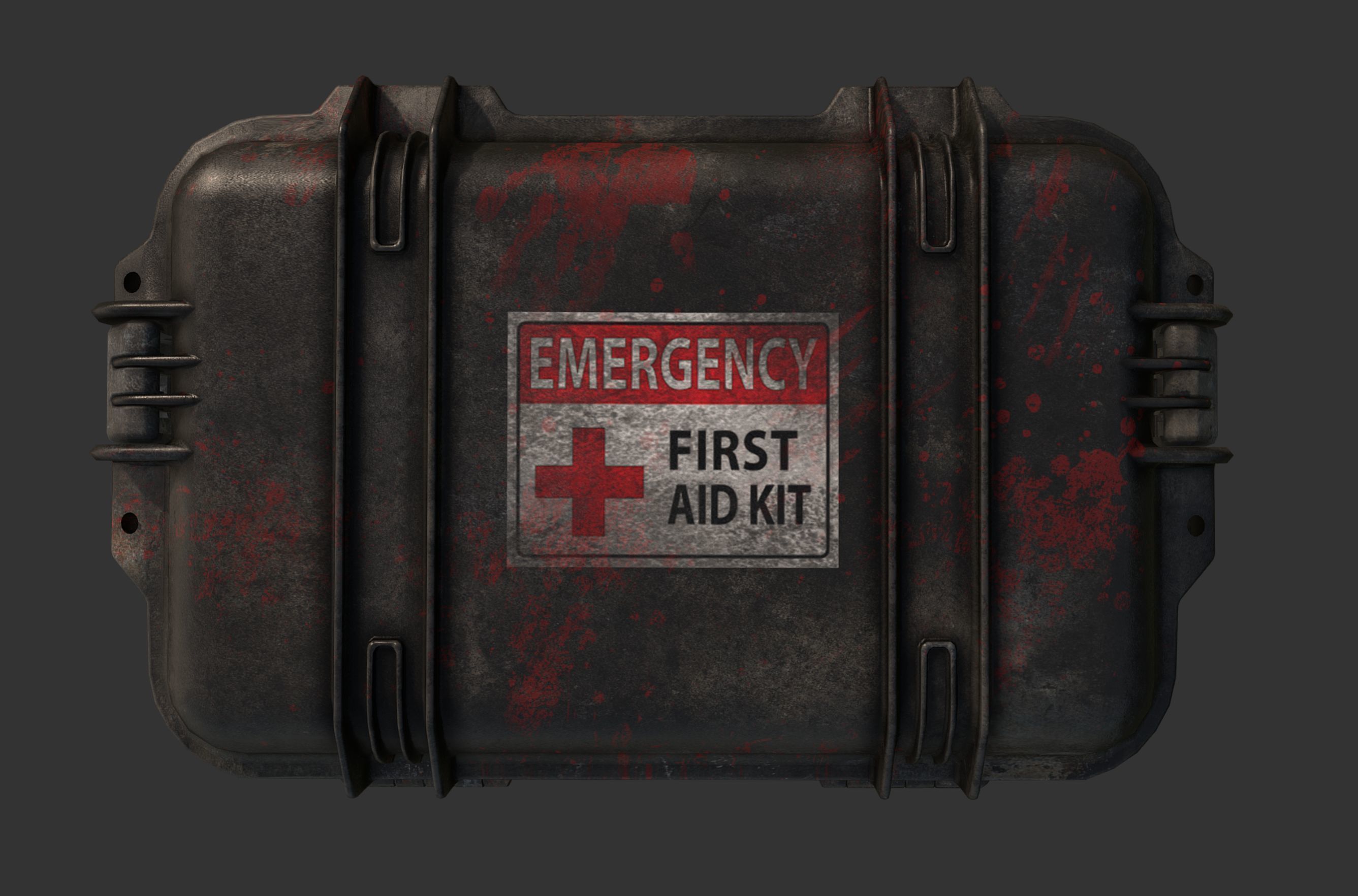 First Aid Kit Military Case Low-poly 3D model_2