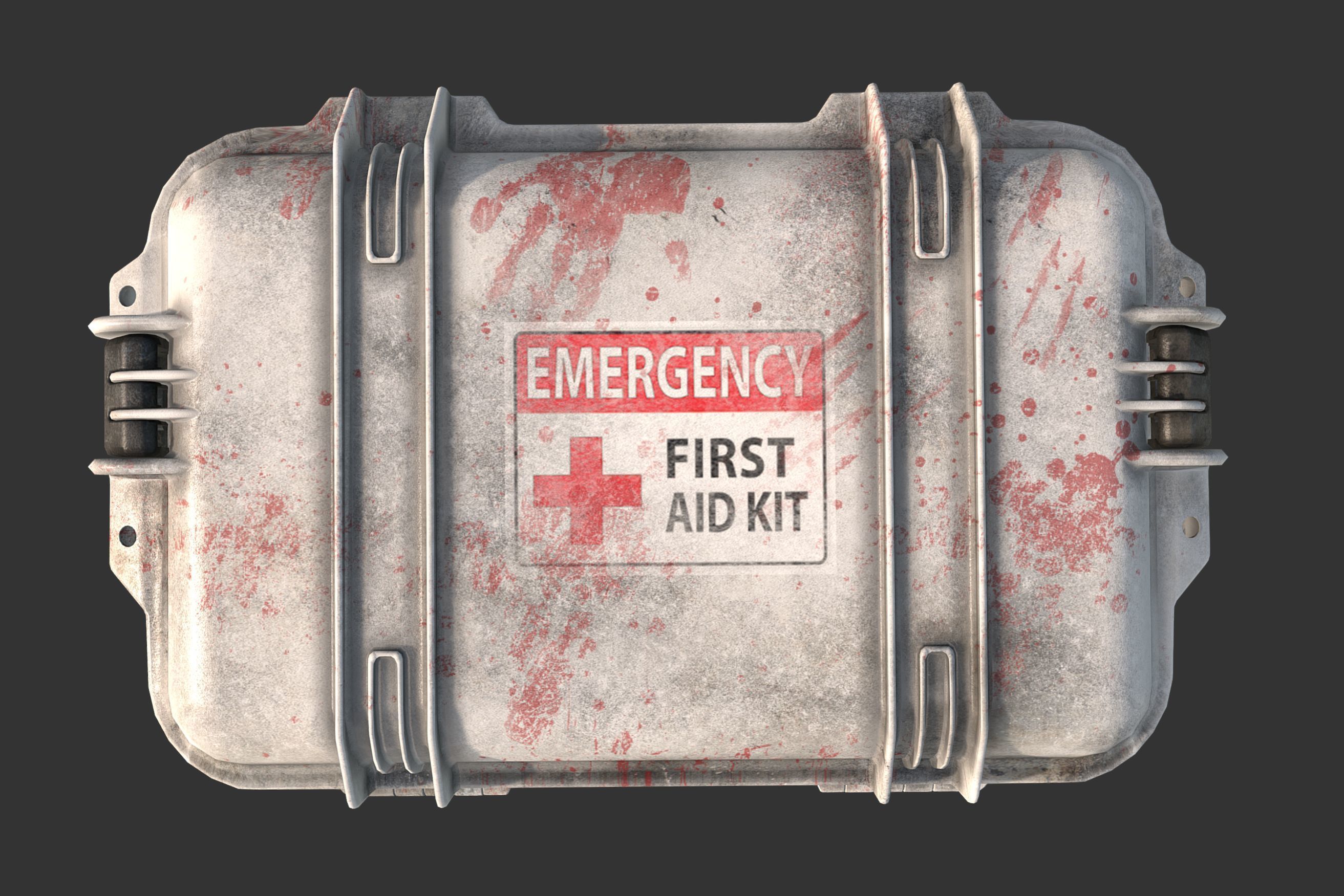 Military First Aid Kit Case Low-poly 3D model_3
