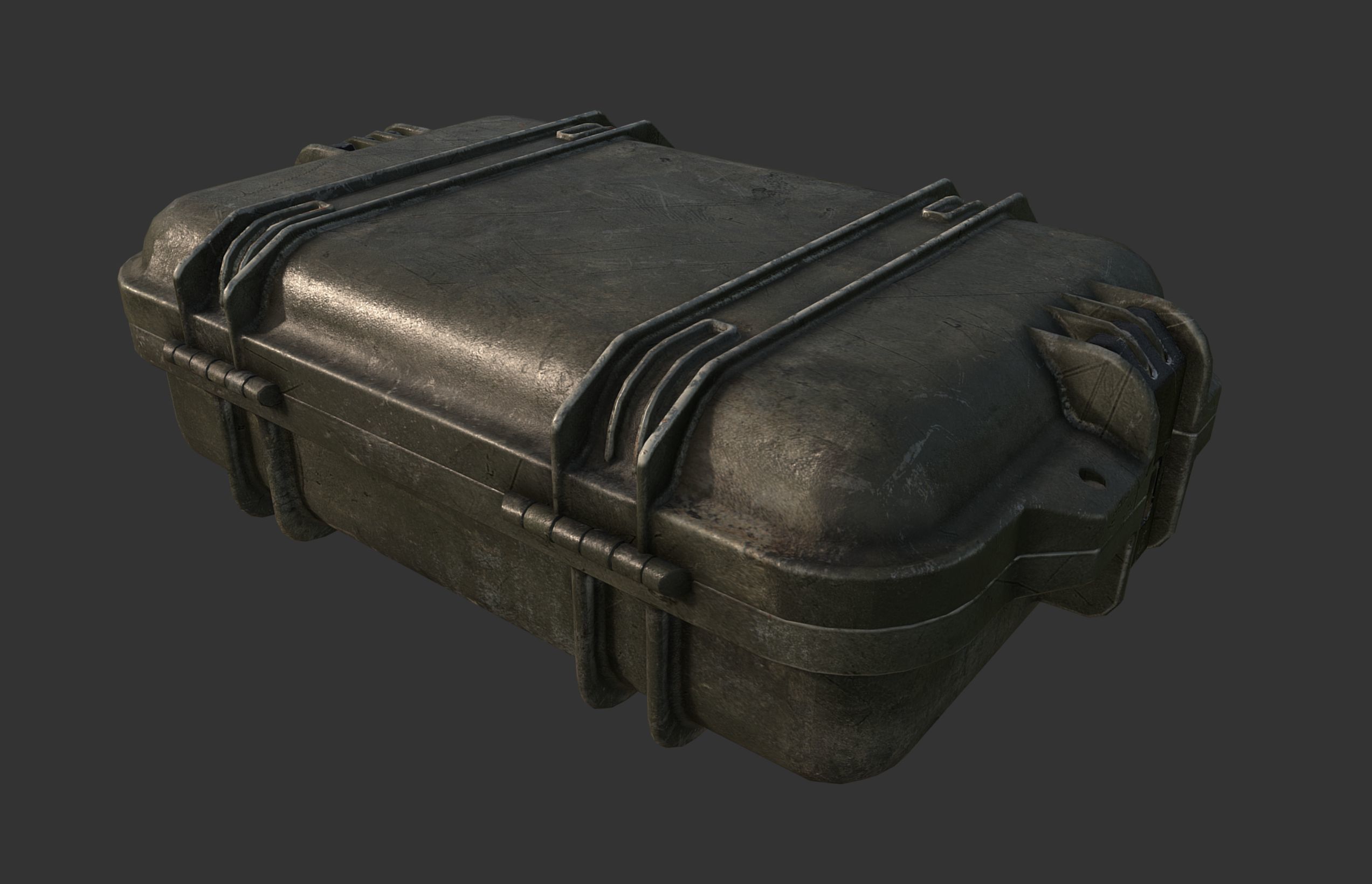 Military Case Weapons First Aid Gear Low-poly 3D model_1