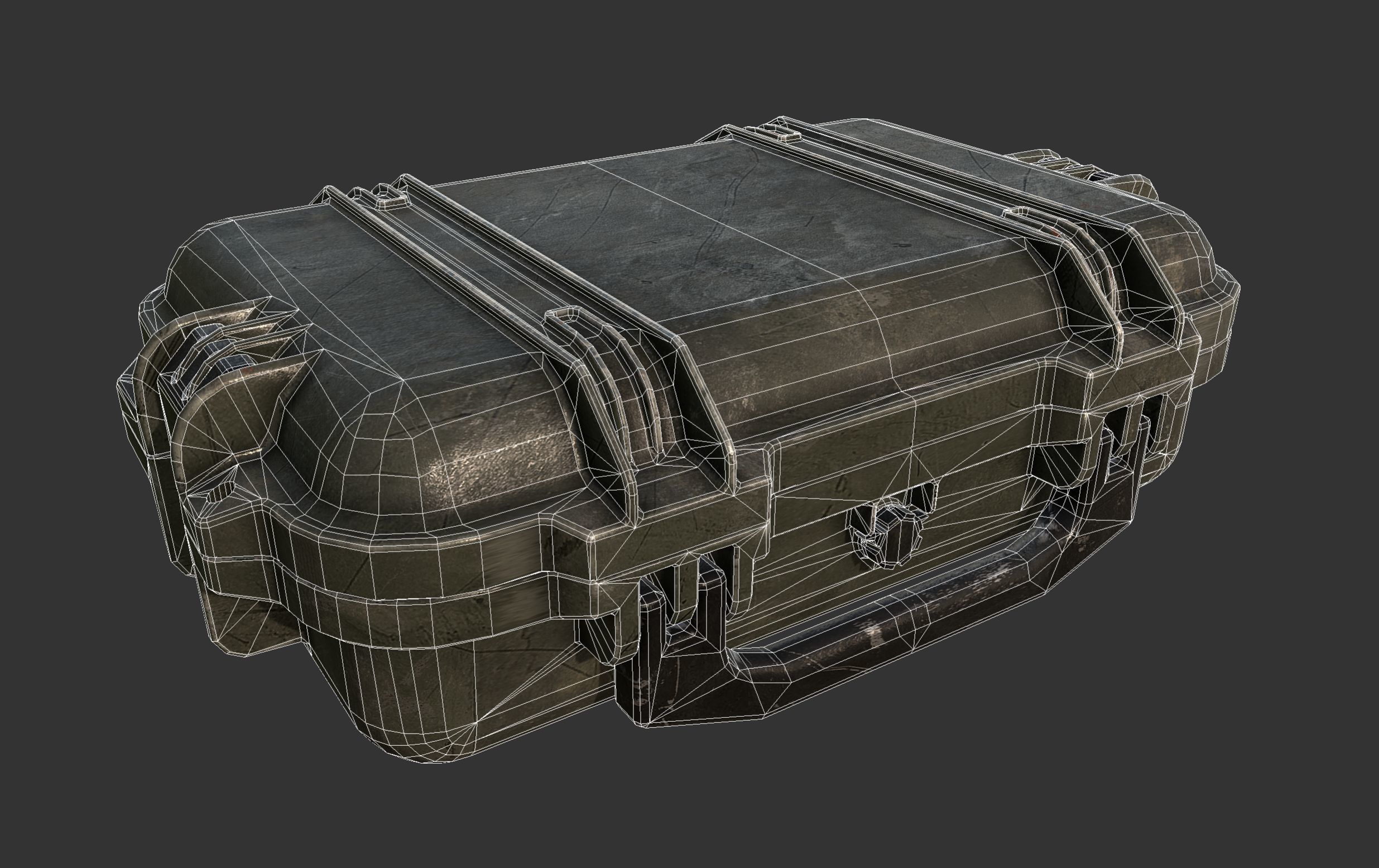 Military Case Weapons First Aid Gear Low-poly 3D model_3