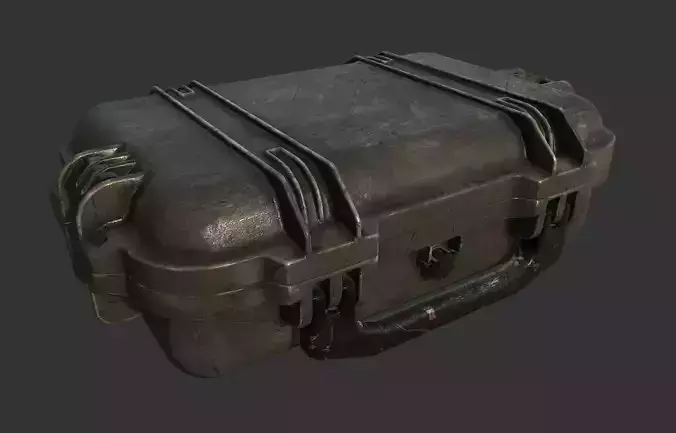 Military Case Weapons First Aid Gear Low-poly 3D model