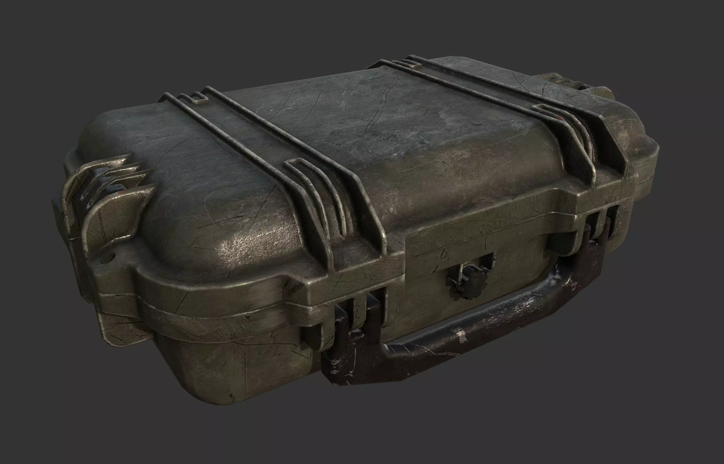 Military Case Weapons First Aid Gear Low-poly 3D model_0