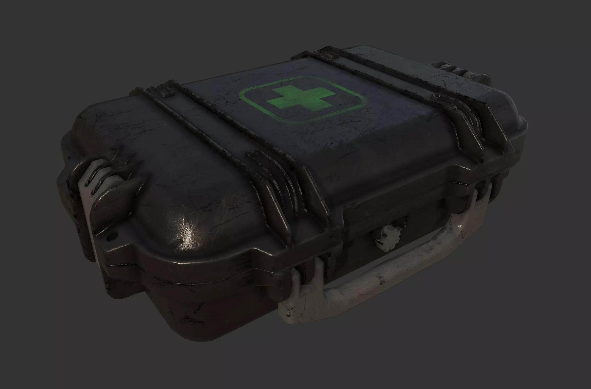 Military Case Weapon First Aid Kit Low-poly 3D model_0