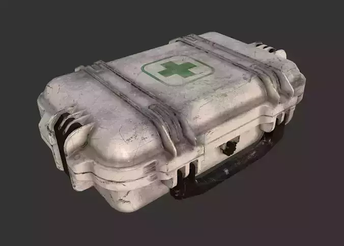 Military First Aid Kit Case Low-poly 3D model