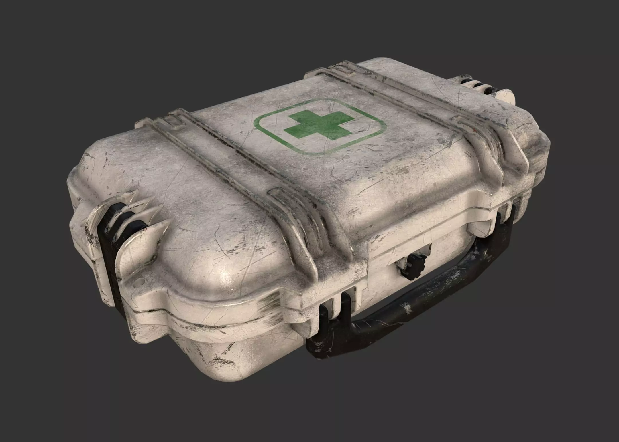 Military First Aid Kit Case Low-poly 3D model_0