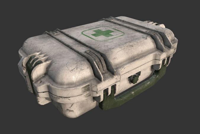 First Aid Kit Low-poly 3D model