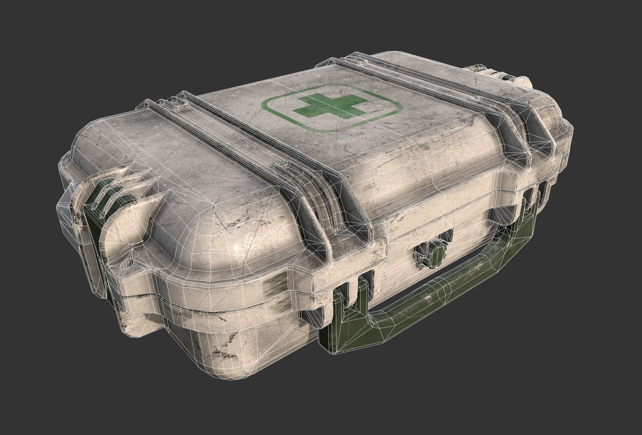 First Aid Kit Low-poly 3D model_1