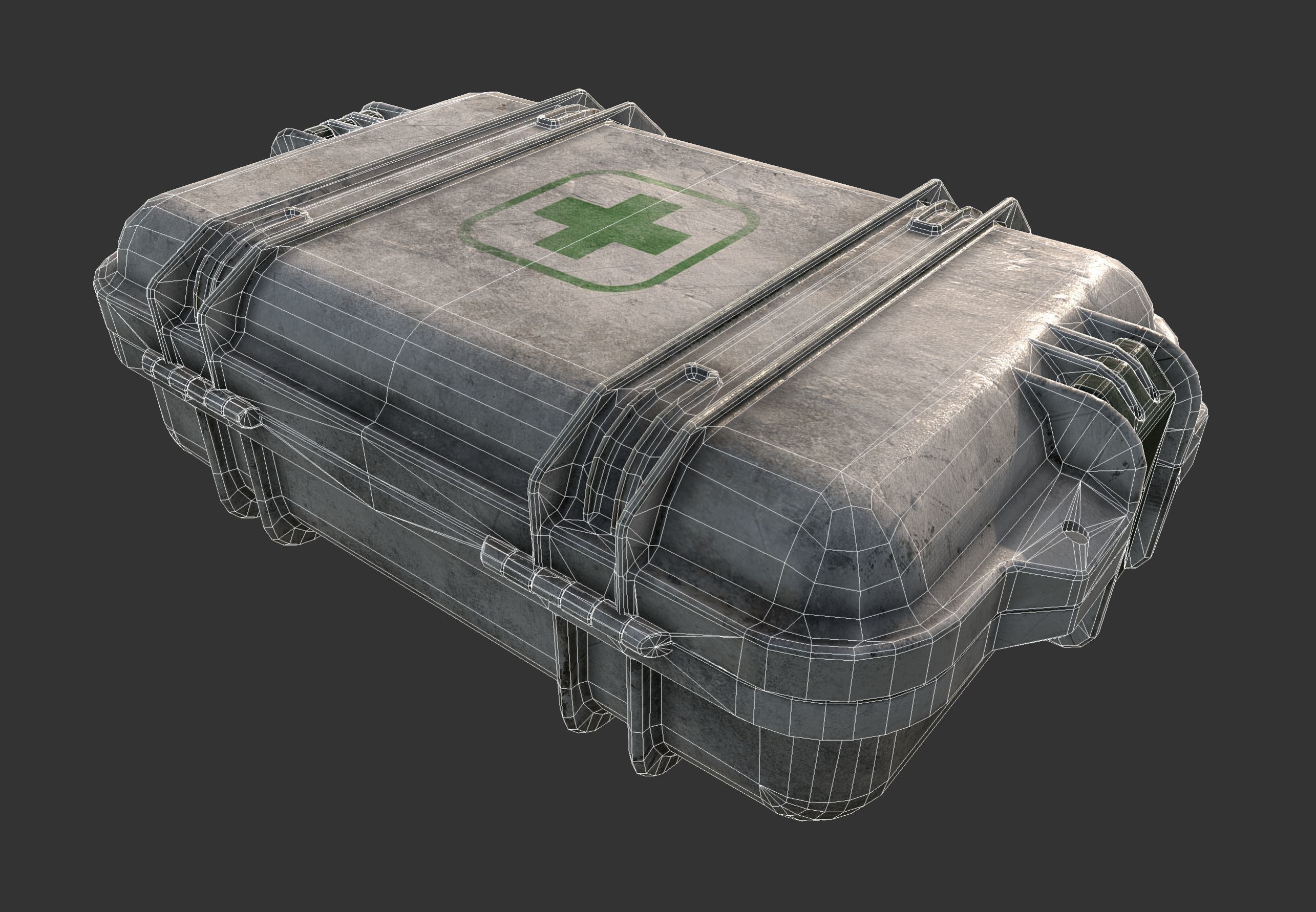 First Aid Kit Low-poly 3D model_2