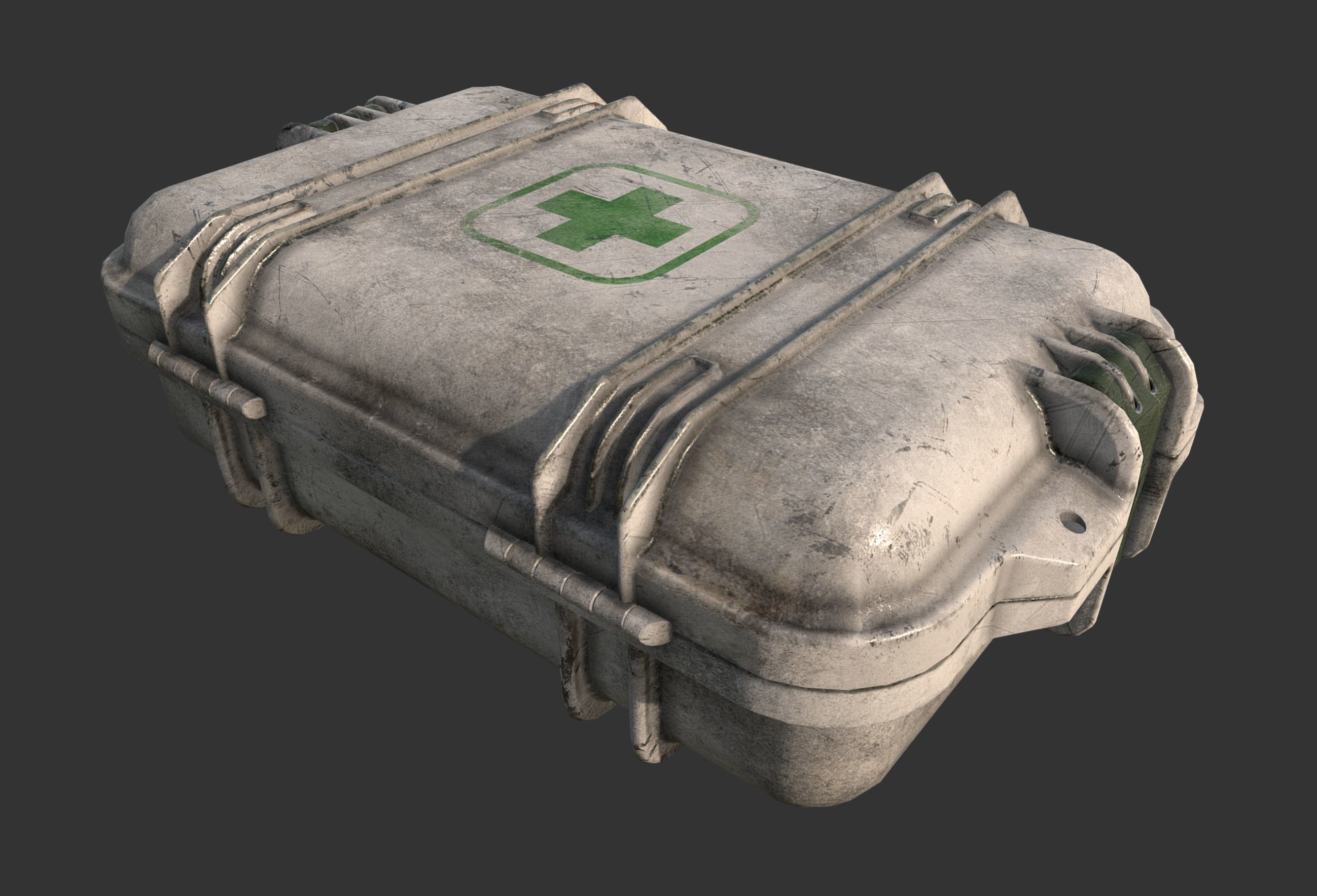 First Aid Kit Low-poly 3D model_3