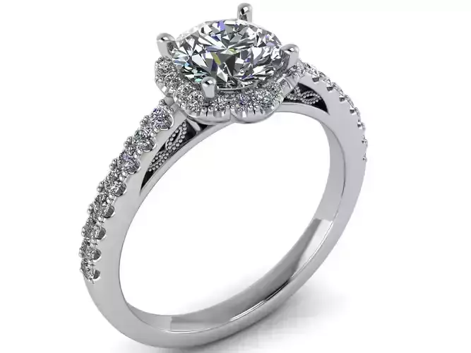Ring04 halo diamond engagement ring