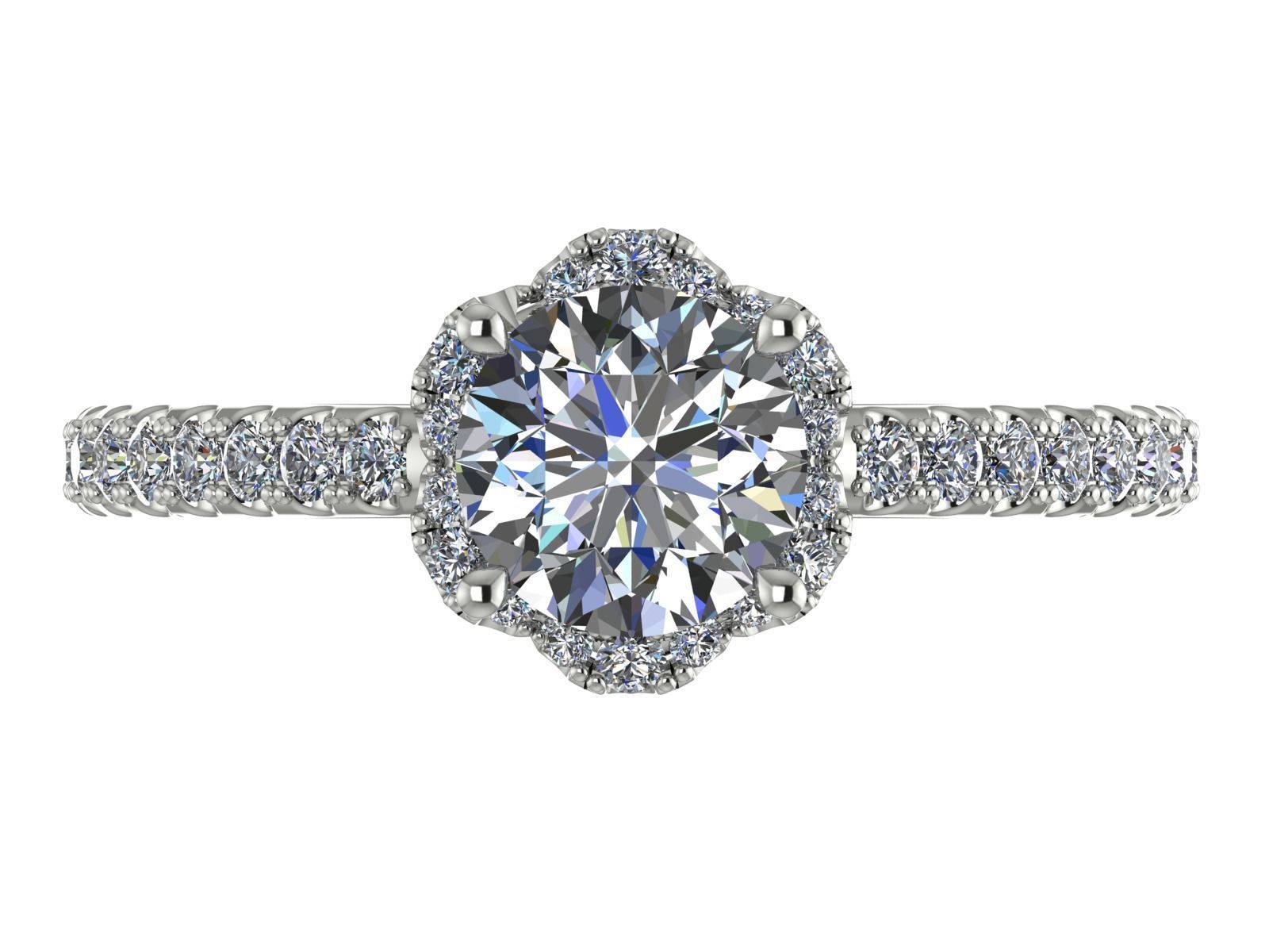 Ring04 halo diamond engagement ring 3D print model_3