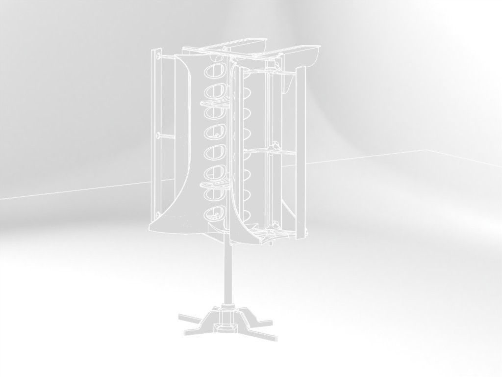 Vertical Axis Wind Turbine VAWT Free 3D model_1