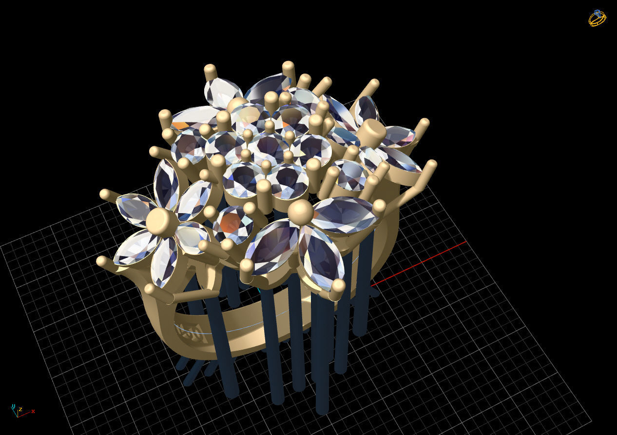 Marquise Ring 01 Silver Gold  Print 3D print model_5