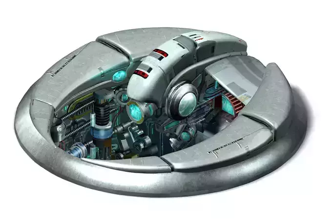 Space warehouse - ground door