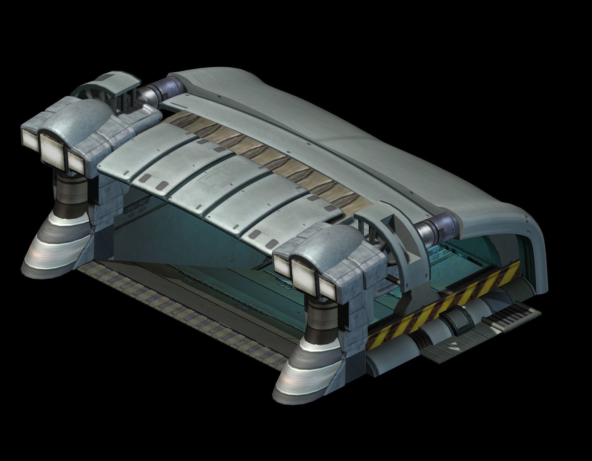 Space - Garage Entrance 02 3D model_4