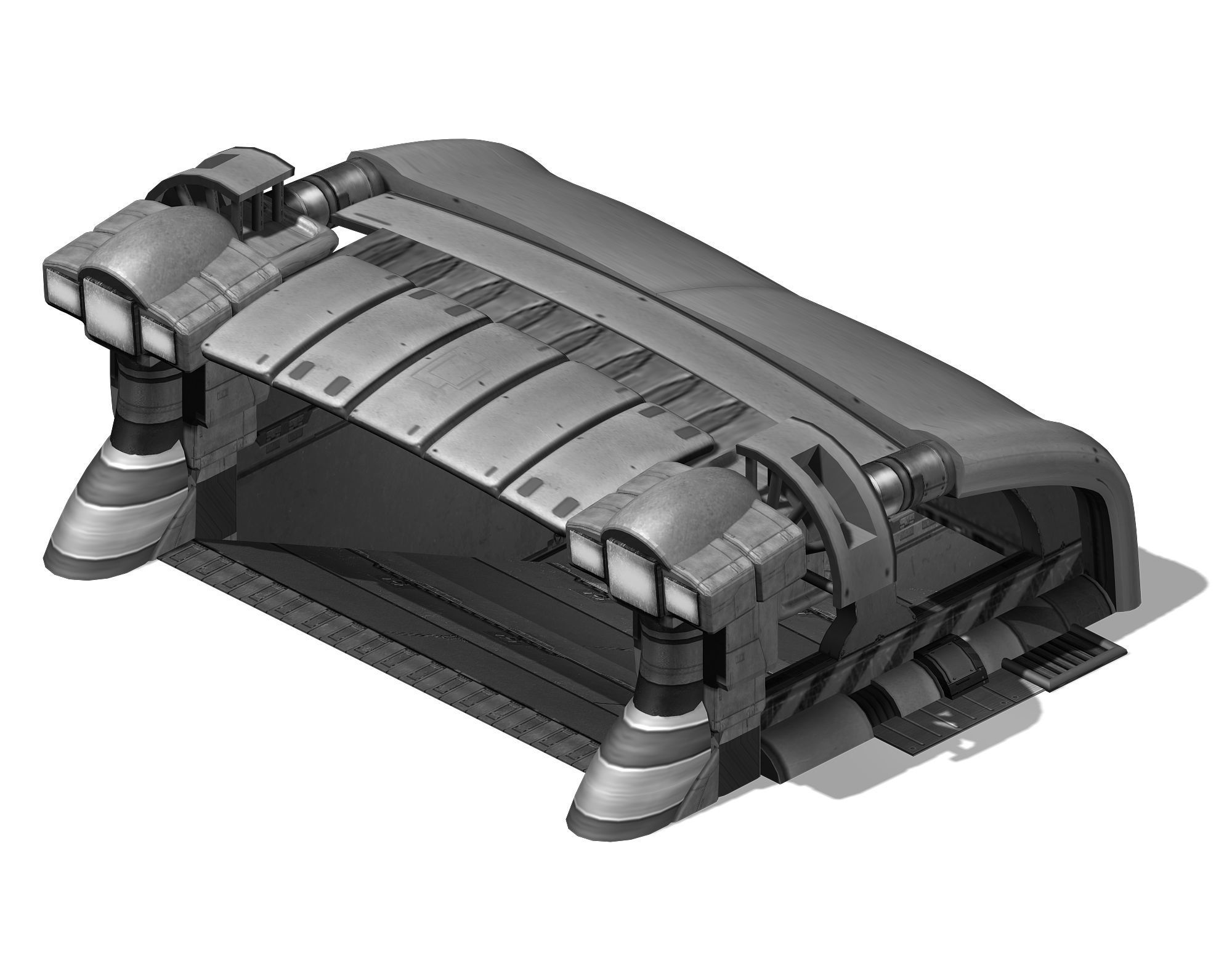 Space - Garage Entrance 02 3D model_3