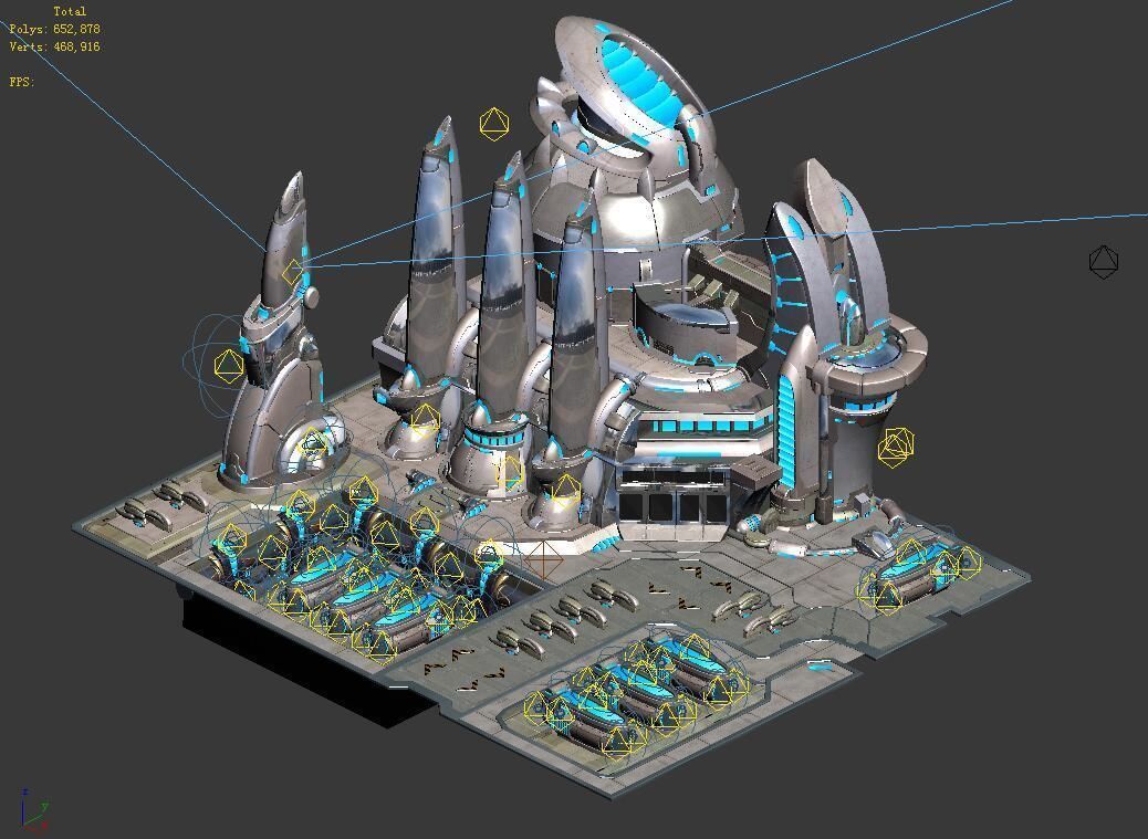 Space - City State - Dock 05 3D model_2