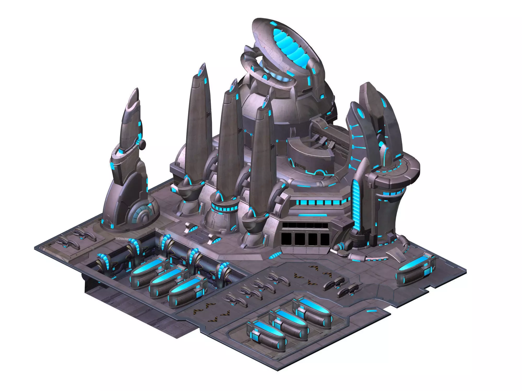 Space - City State - Dock 05 3D model_0