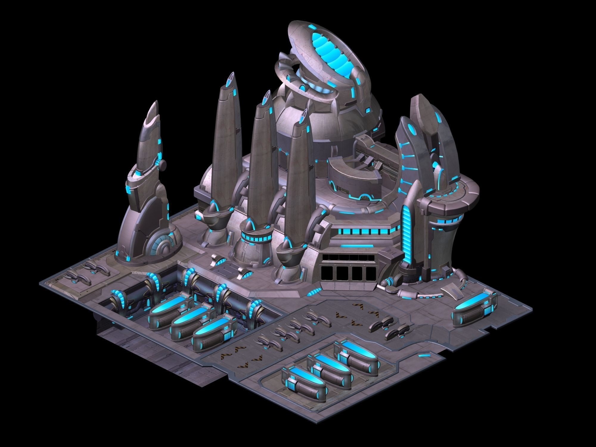 Space - City State - Dock 05 3D model_1