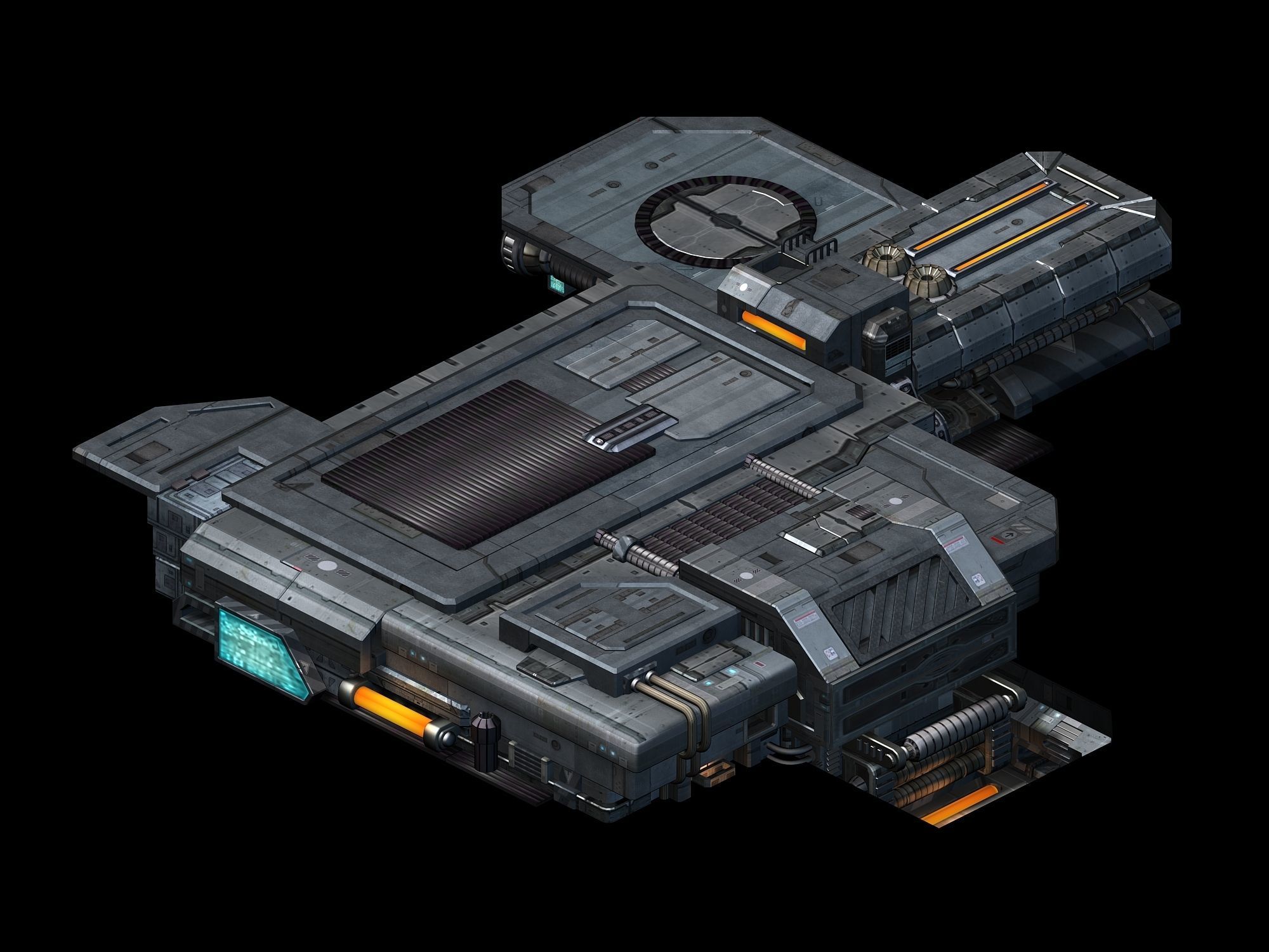 Spacecraft - Ground Platform 01 3D model_3