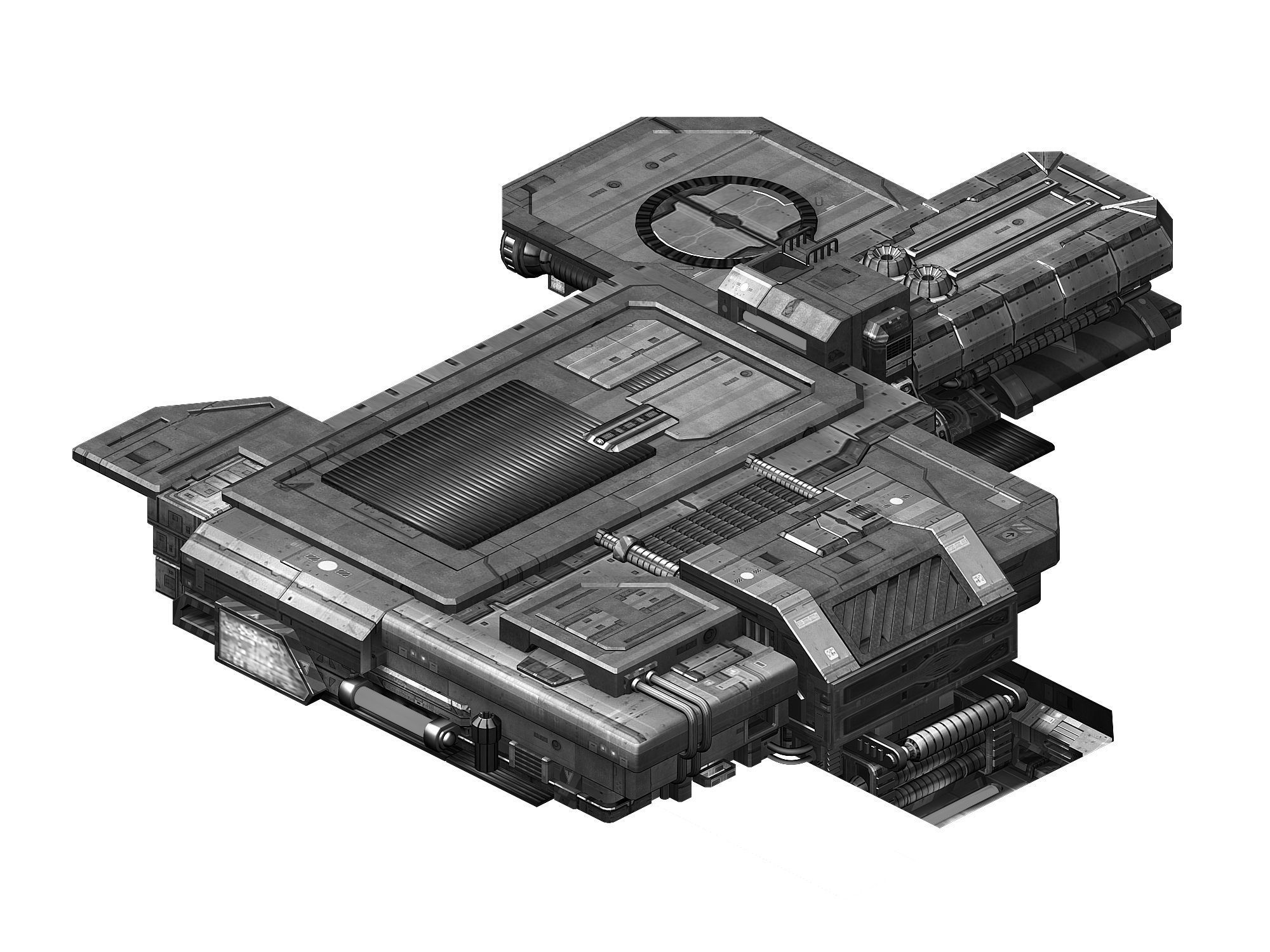 Spacecraft - Ground Platform 01 3D model_4