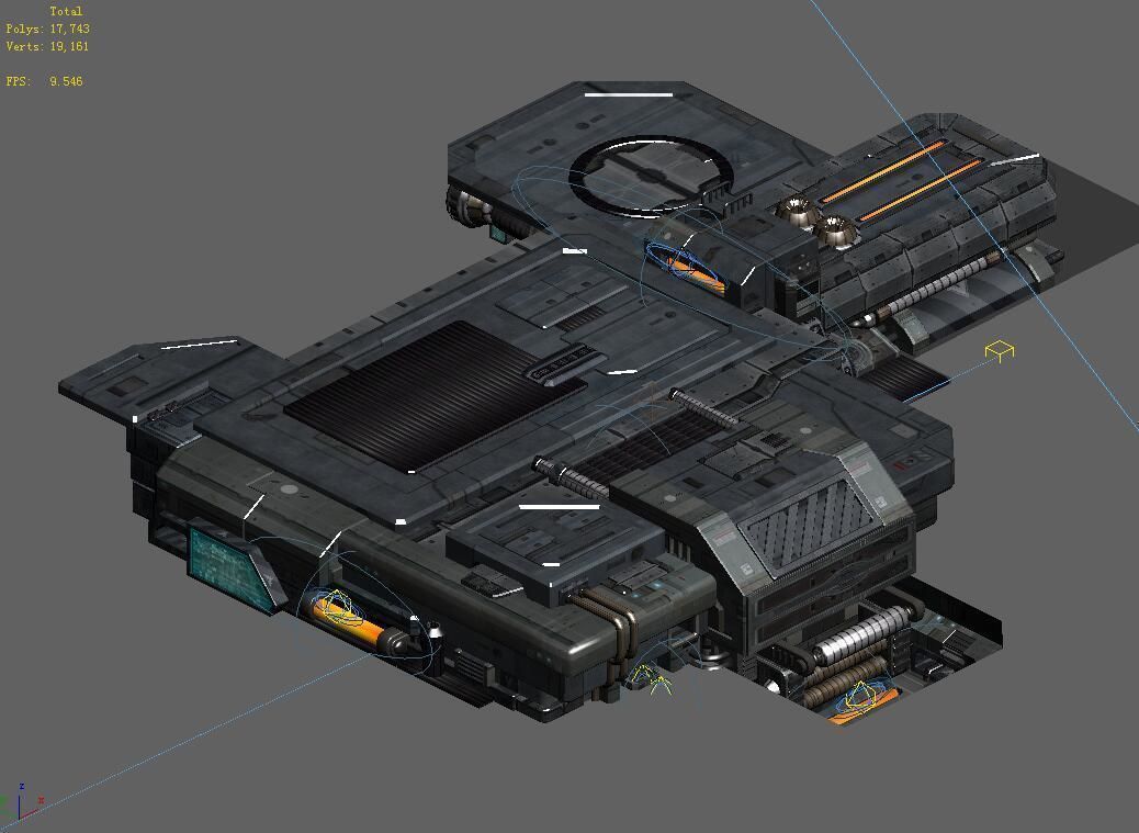 Spacecraft - Ground Platform 01 3D model_1