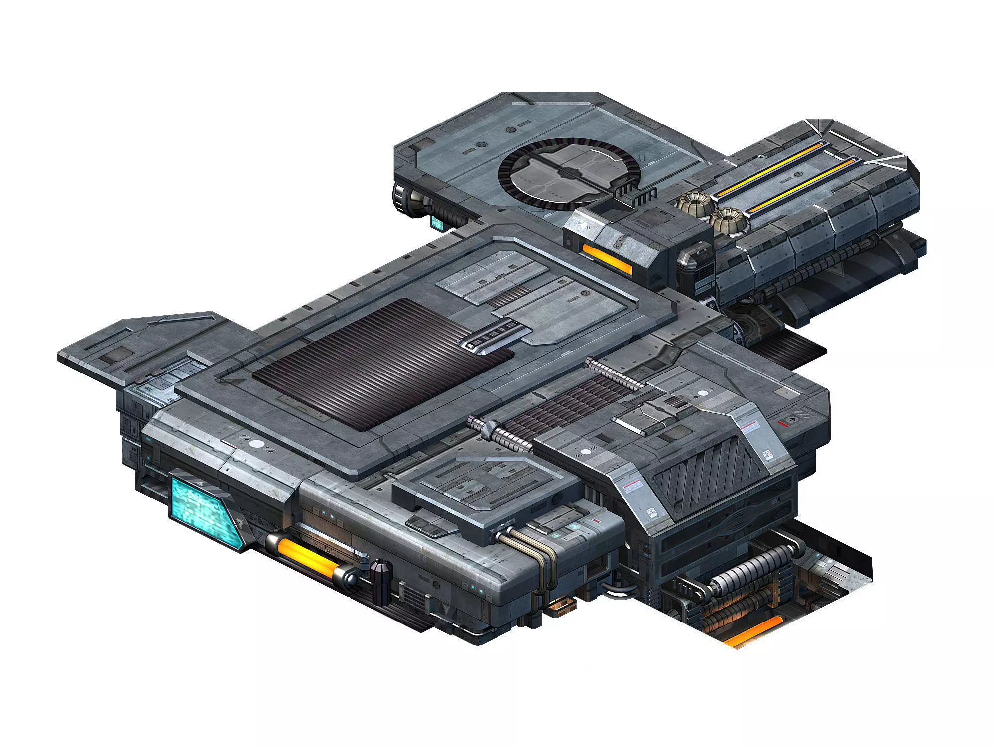 Spacecraft - Ground Platform 01 3D model_0