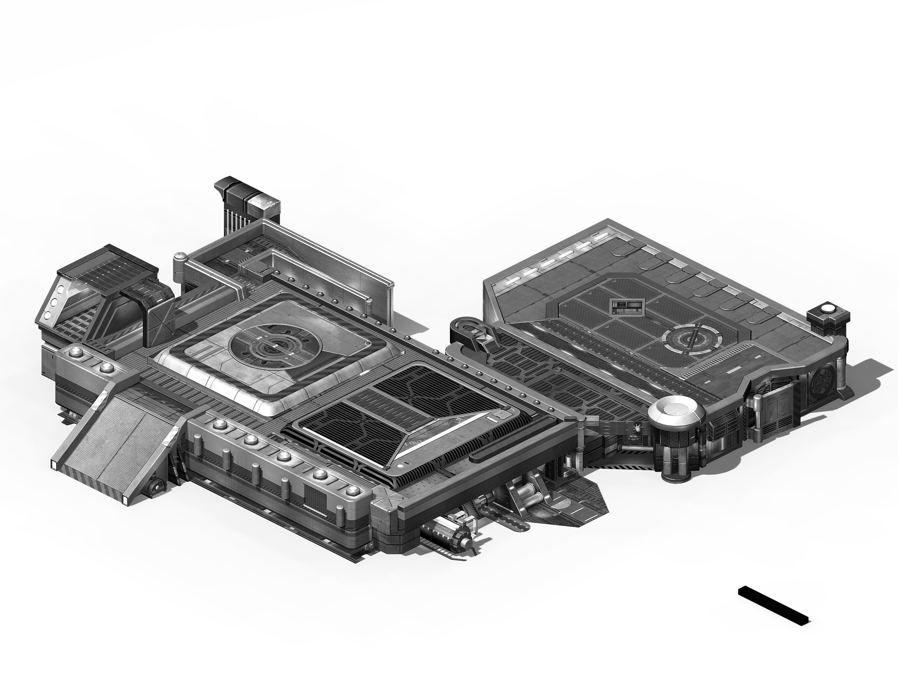 Spacecraft - Ground Platform 02 3D model_5
