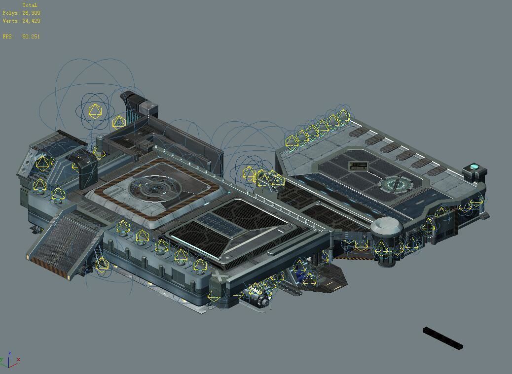 Spacecraft - Ground Platform 02 3D model_1