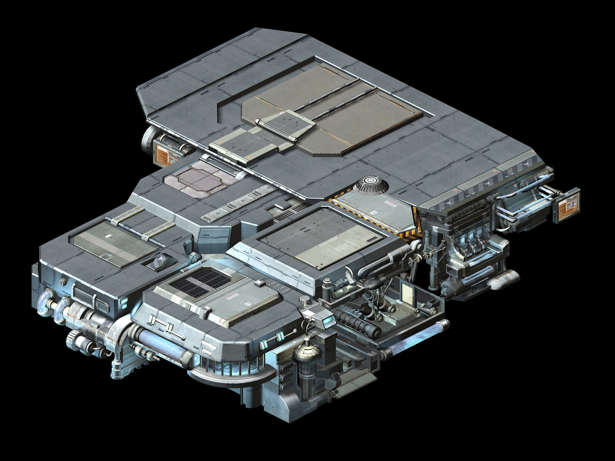 Spacecraft - Ground Platform 03 3D model_4