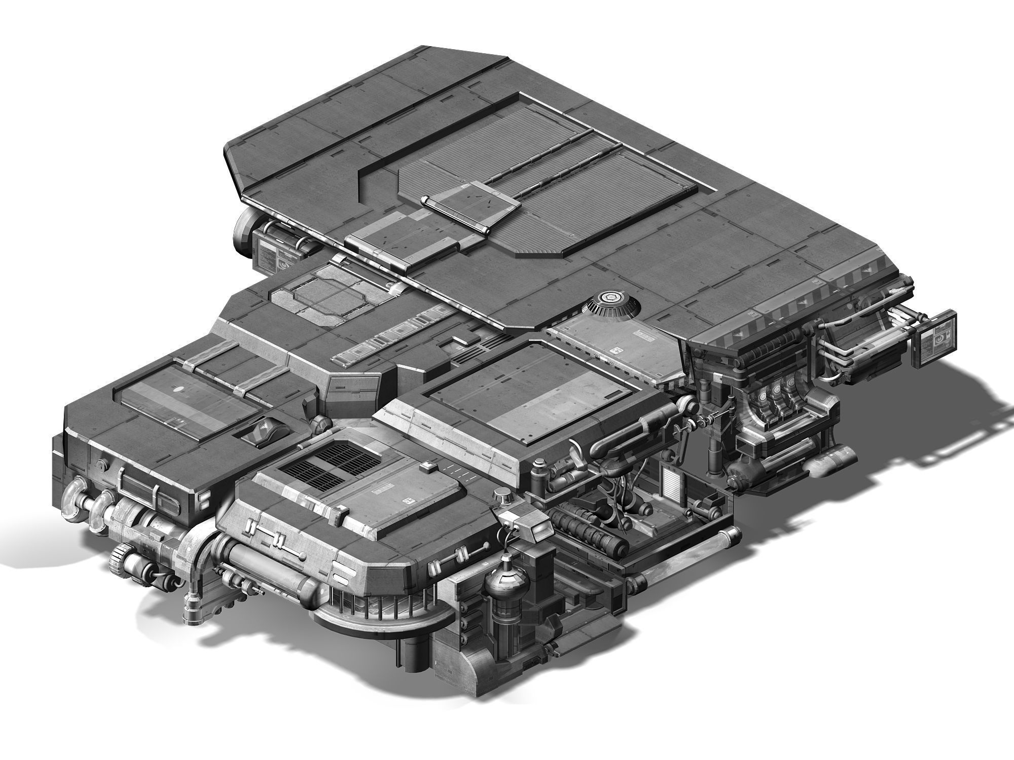 Spacecraft - Ground Platform 03 3D model_3