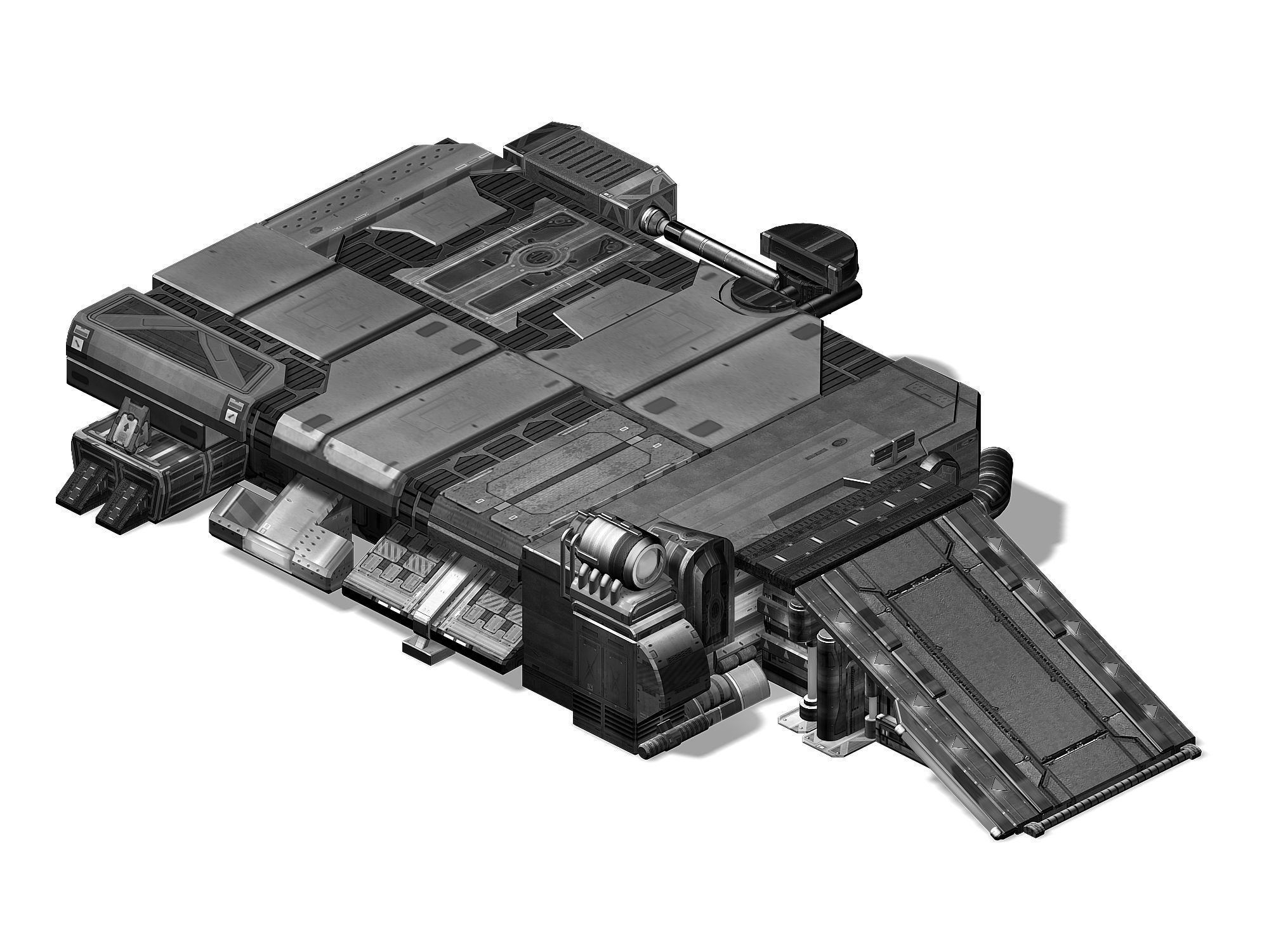 Spacecraft - Ground Platform 06 3D model_3