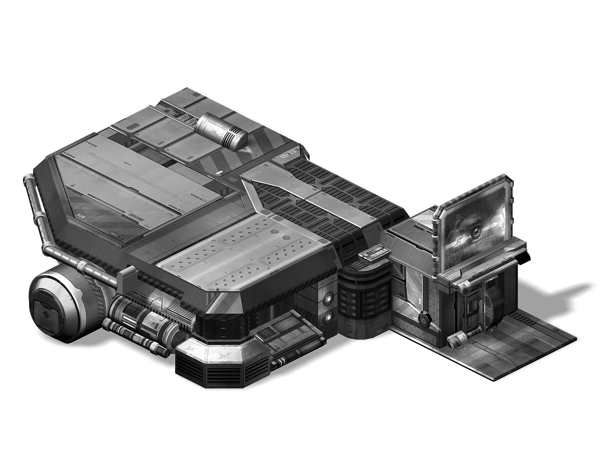 Spacecraft - Ground Platform 08 3D model_4