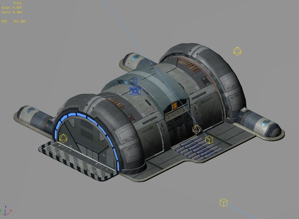 Spacecraft - small ground construction 02 3D model_1