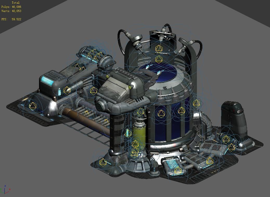 Spacecraft - power collector 3D model_1