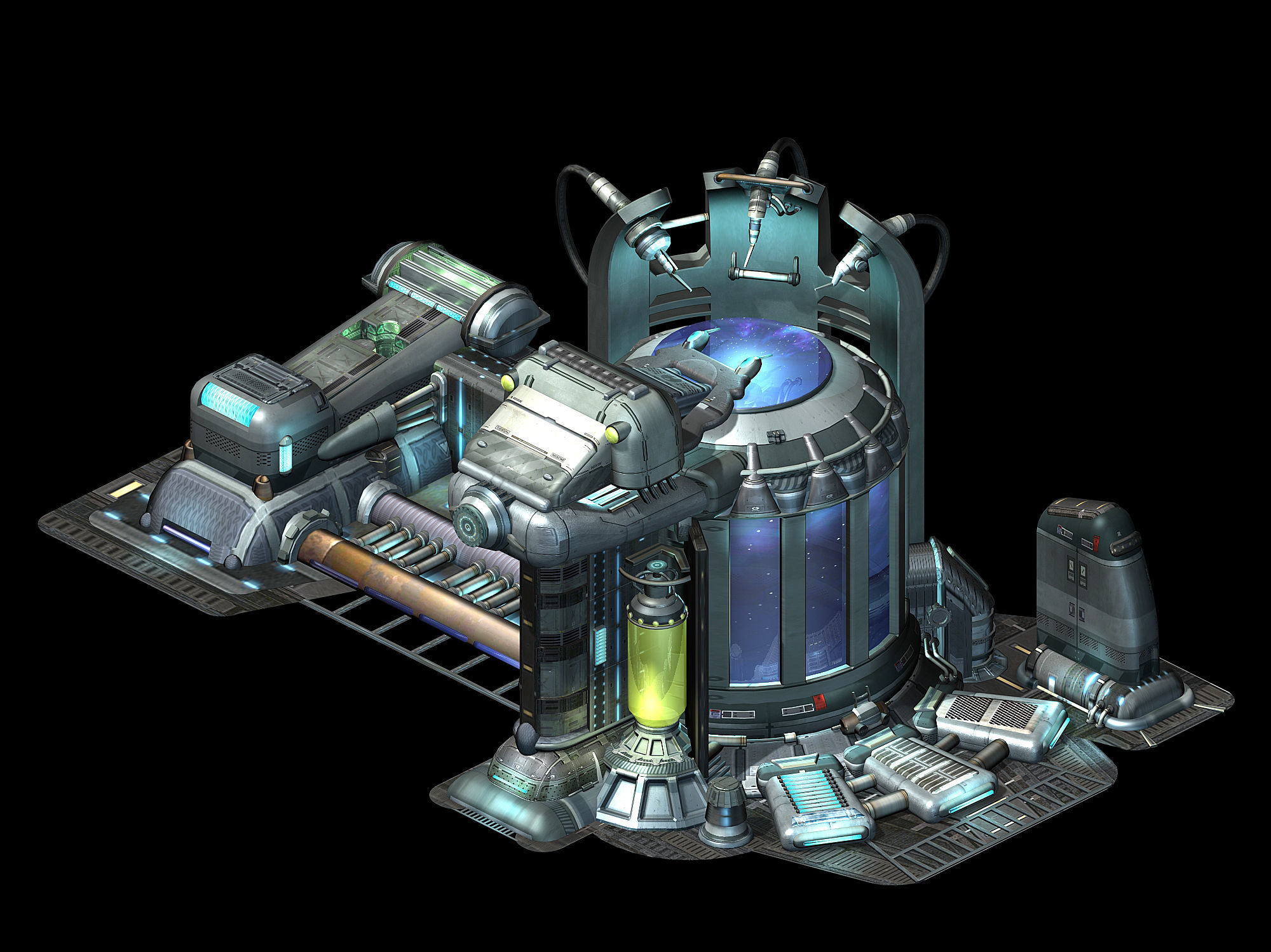 Spacecraft - power collector 3D model_3