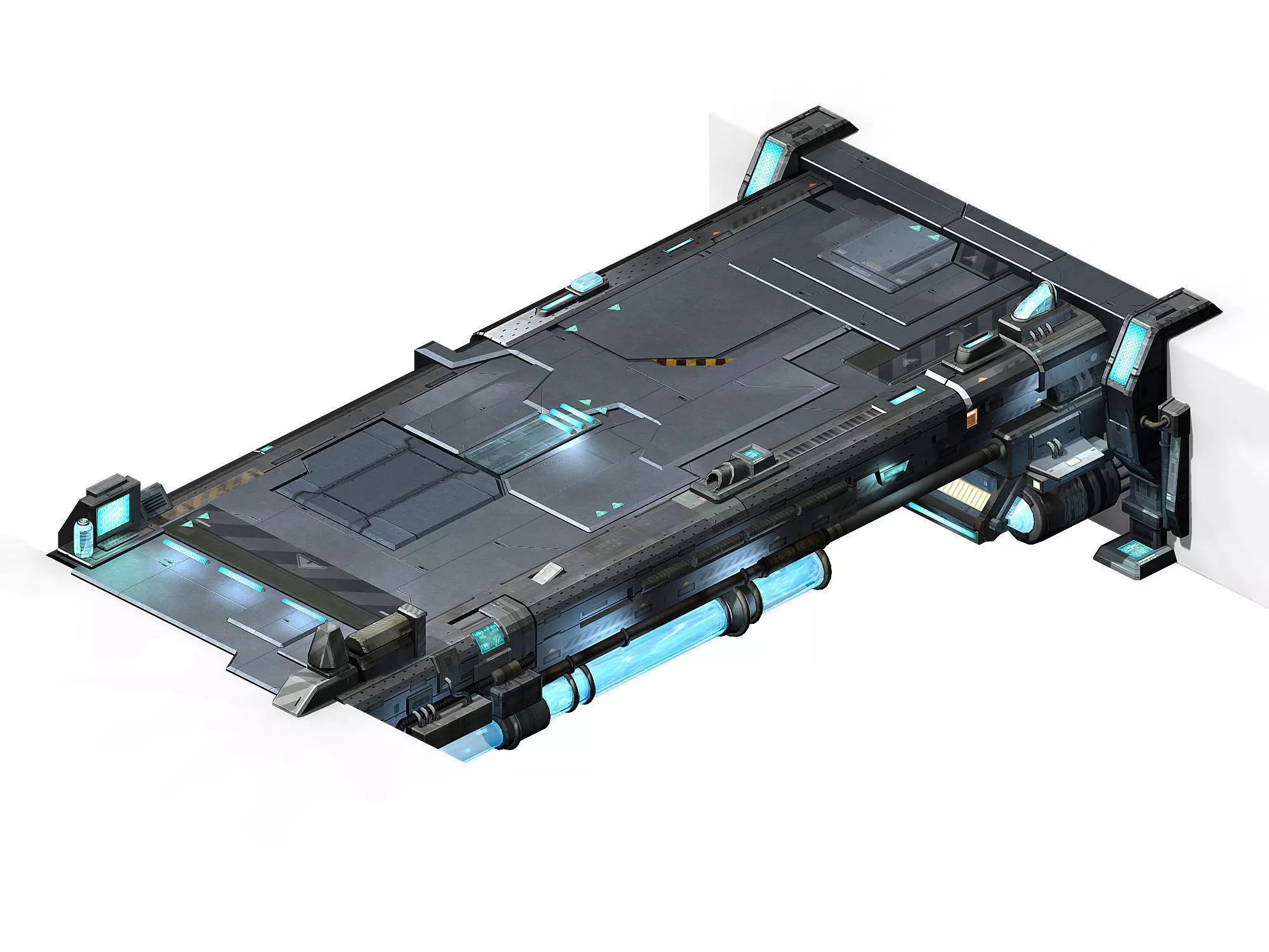 Space ship - bridge 02 3D model