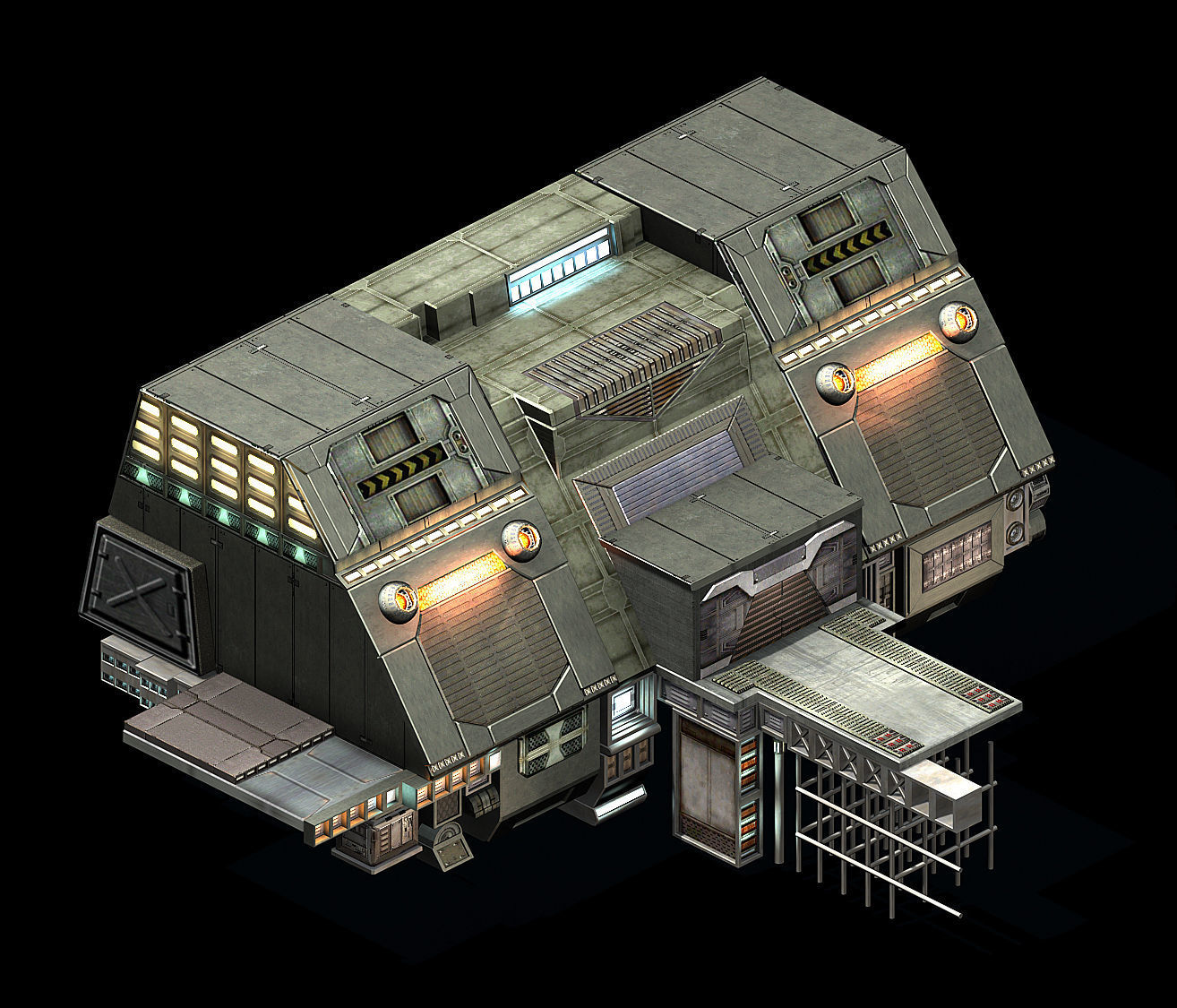 Spaceship - repair shop 02 3D model_3
