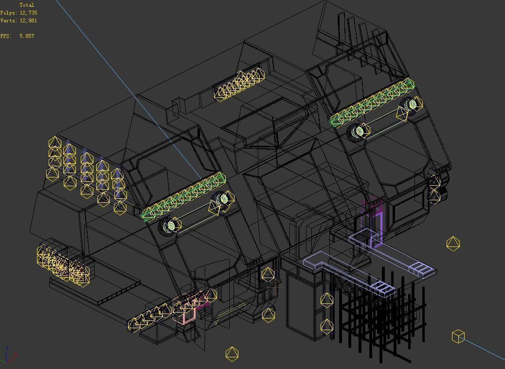 Spaceship - repair shop 02 3D model_2